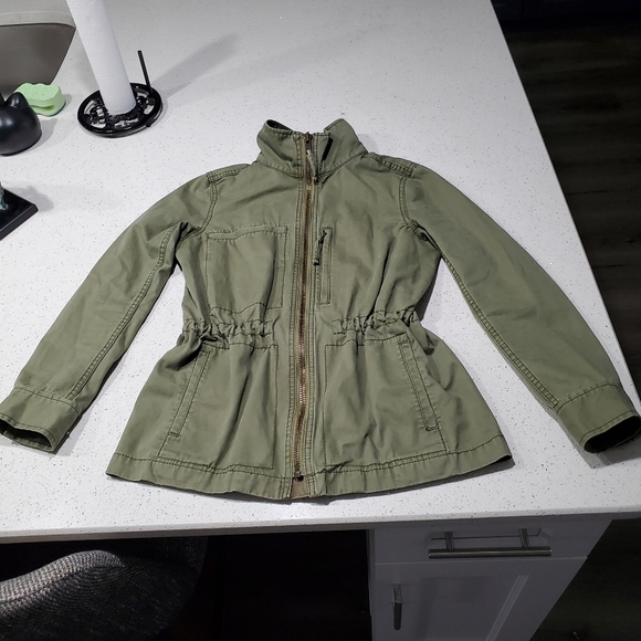 Madewell Military Style Jacket Below Hip Olive Green Size S - Picture 3 of 4